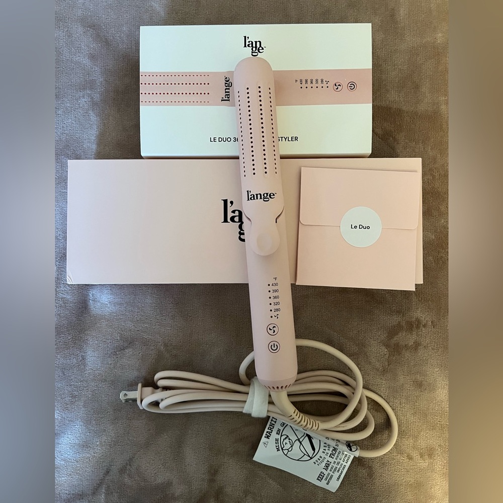 L'ANGE HAIR Le Duo 360° Airflow Styler-BLUSH- curls and straightens